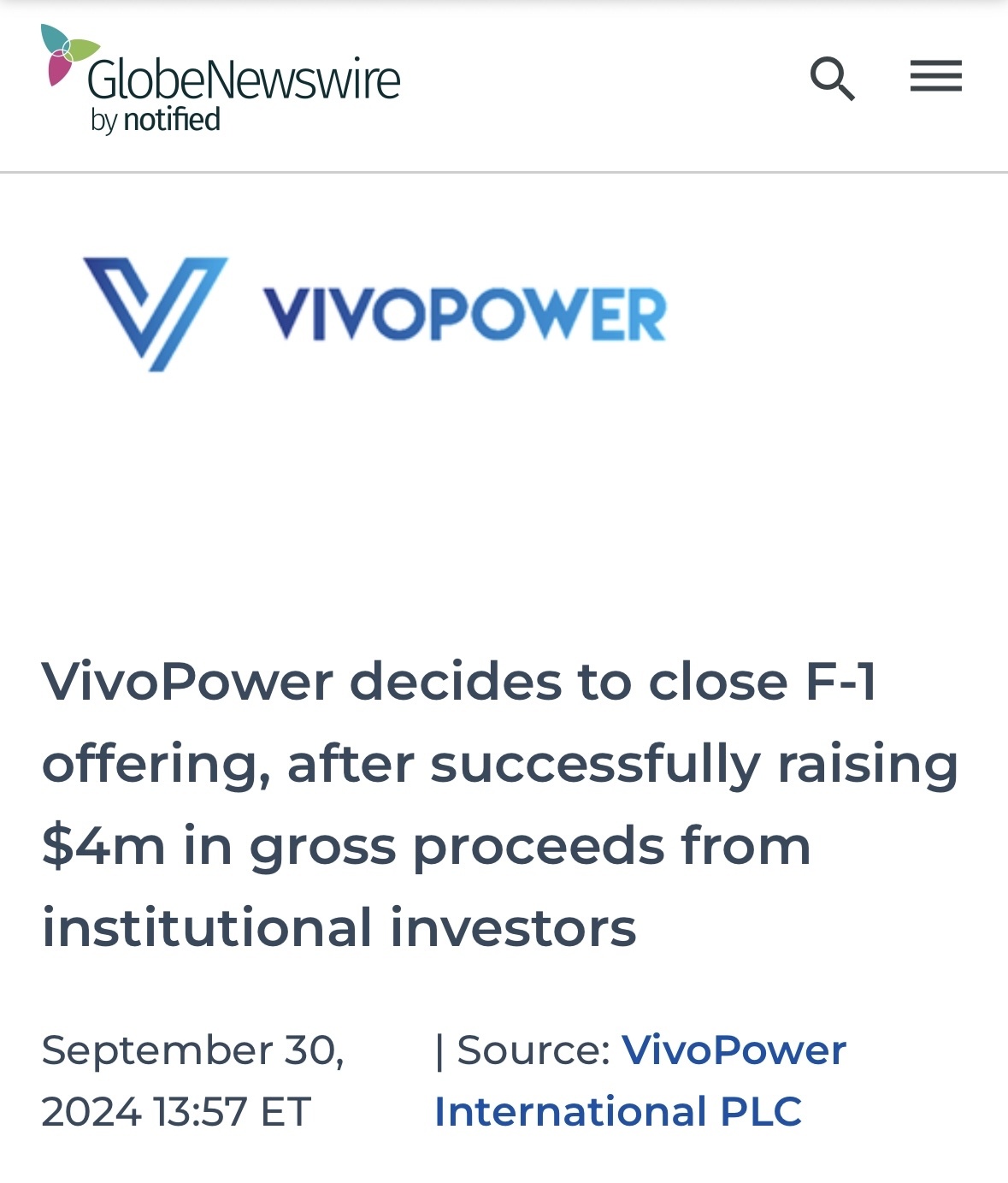 $VivoPower (VVPR.US)$