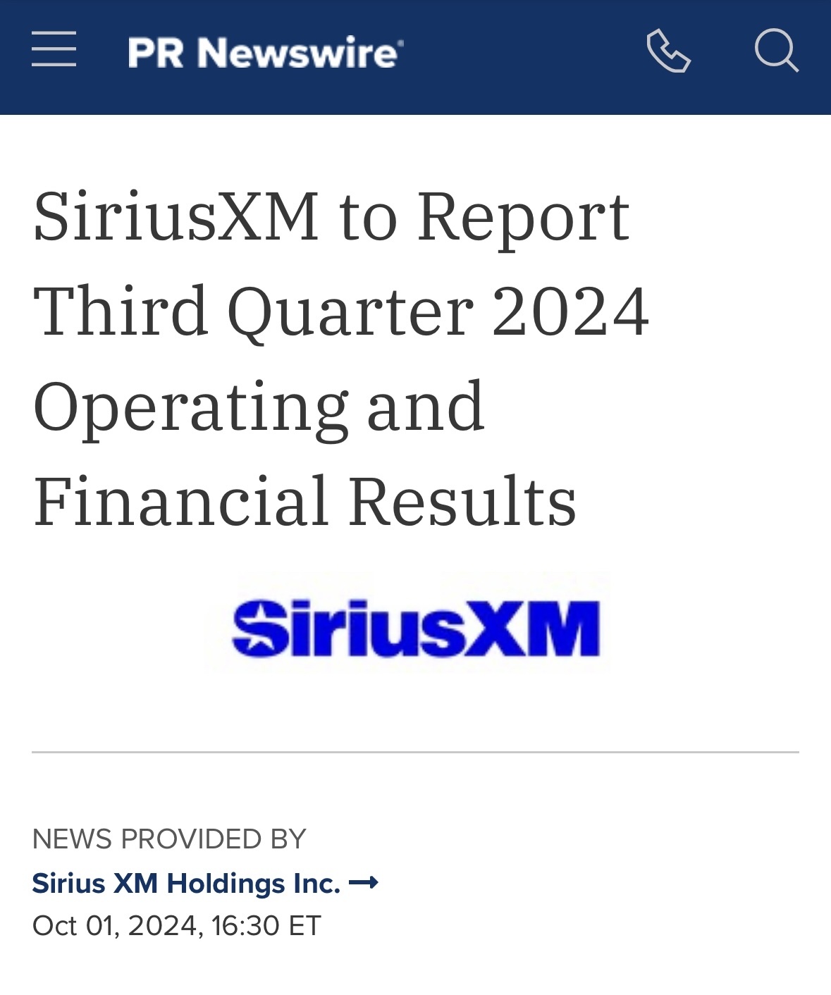 $Sirius XM (SIRI.US)$