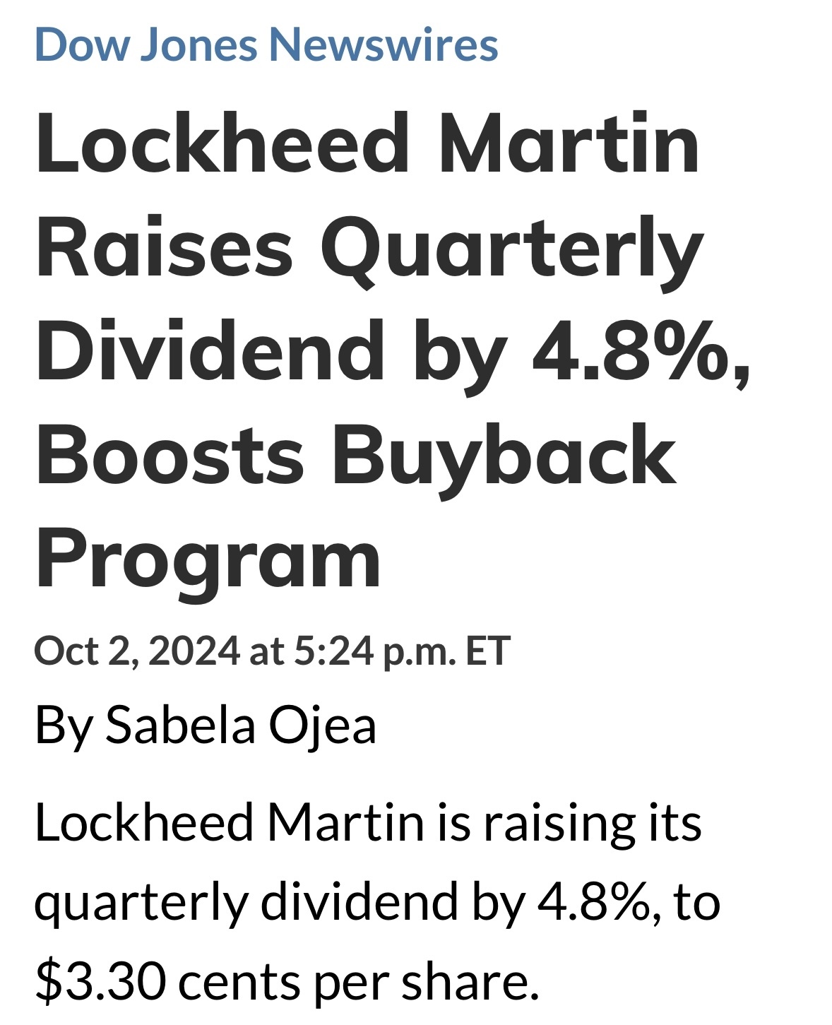 $Lockheed Martin (LMT.US)$