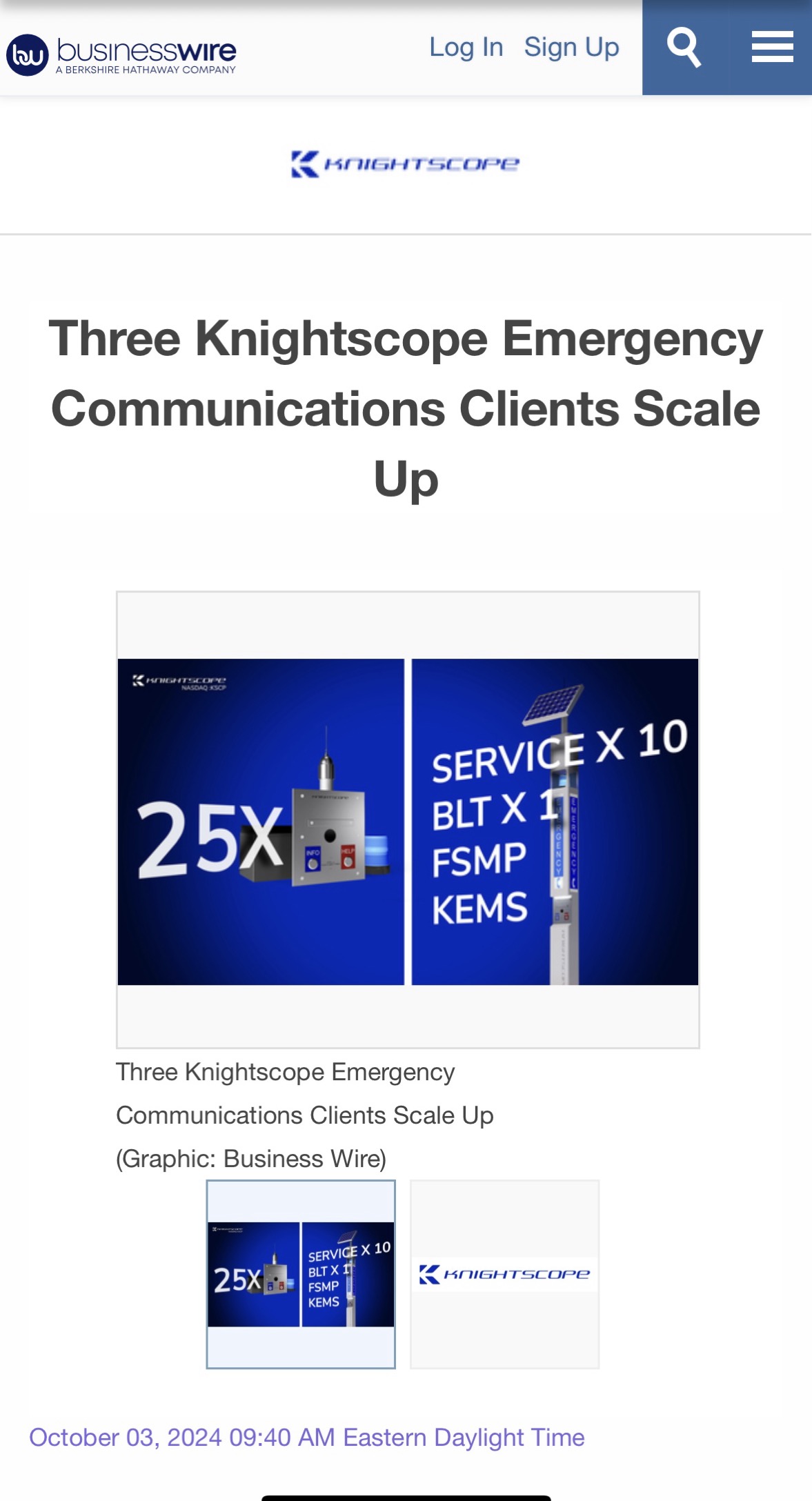 “Three Knightscope Emergency Communications Clients Scale Up”