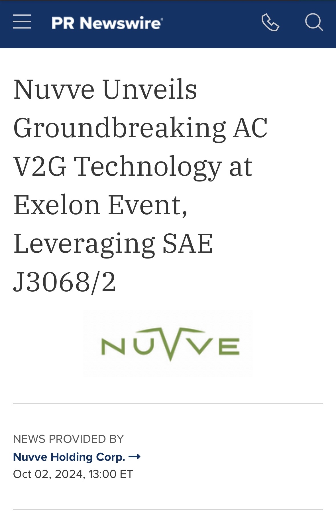 $Nuvve (NVVE.US)$