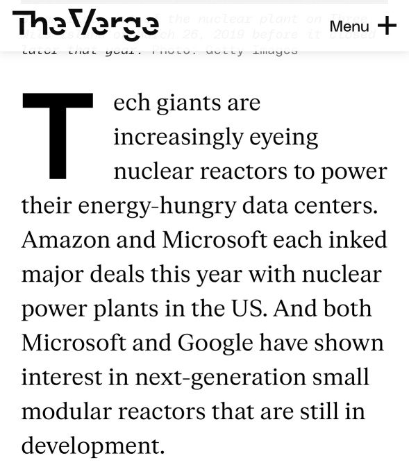 ビッグテックは原子力エネルギーに身を寄せています ☢️