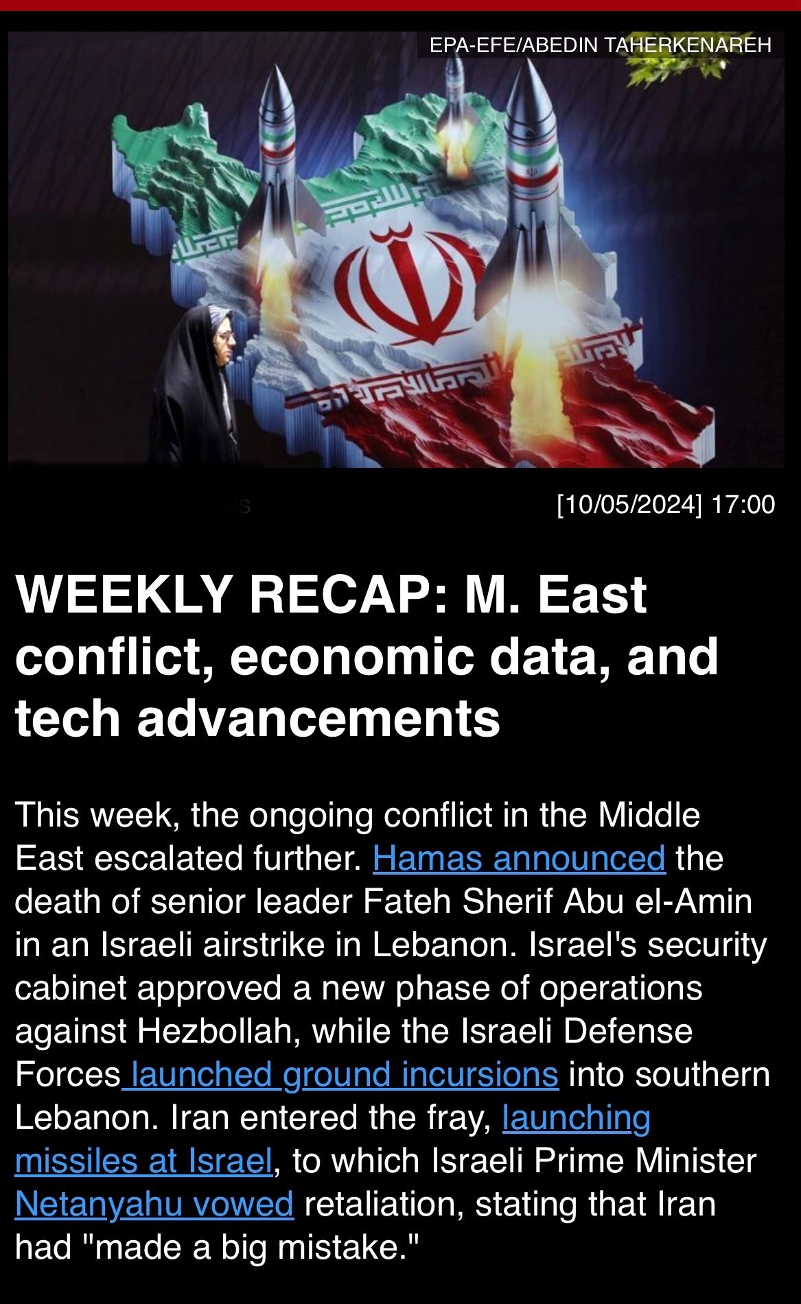 “WEEKLY RECAP: Middle East Conflict, Economic Data, and Tech Advancements” 📊⚡️📊