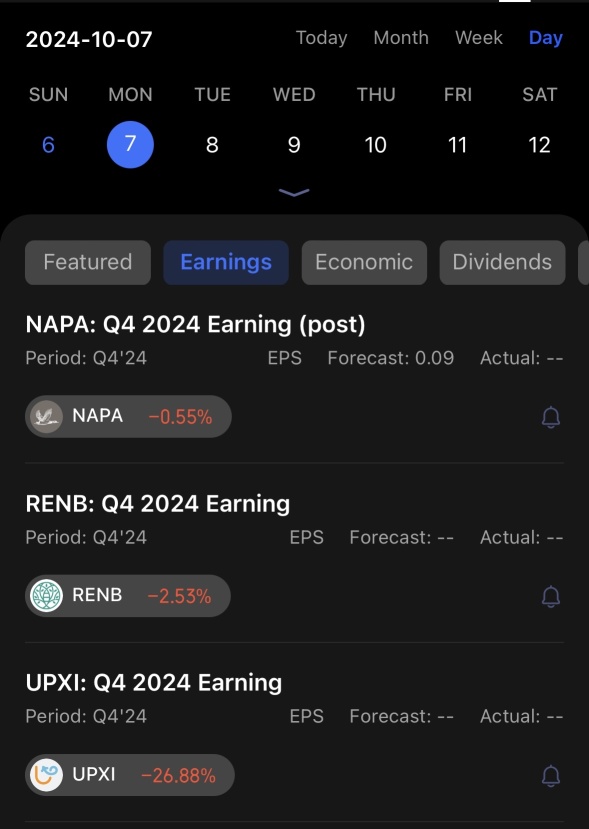 Monday_10/7/24 Earnings.