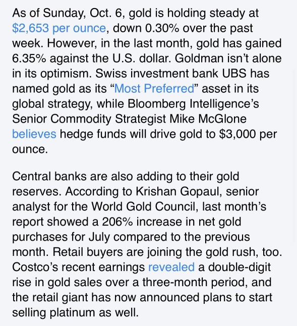 “Goldman Sachs Raises Gold Forecast to $2,900 by 2025”