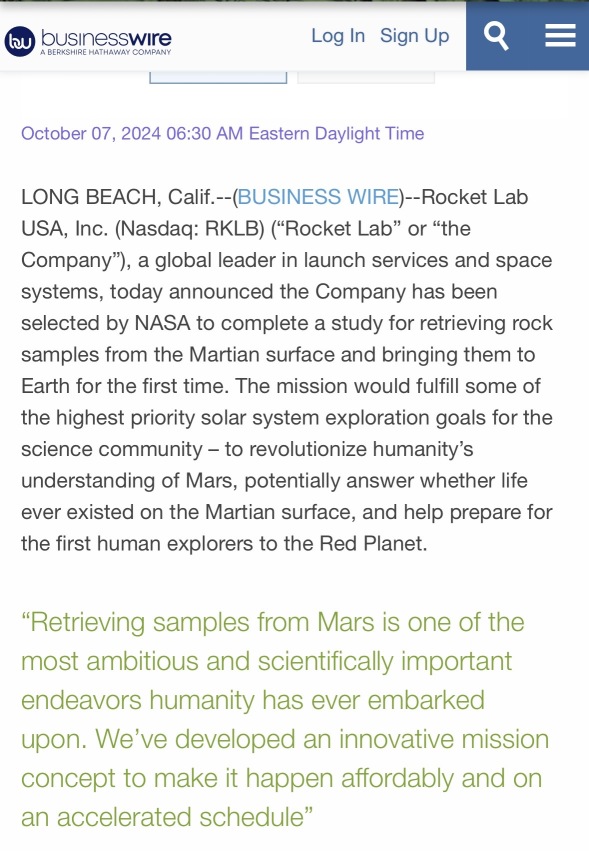 Rocket Lab, News!!