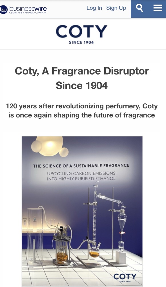 “Coty, A Fragrance Disruptor Since 1904”