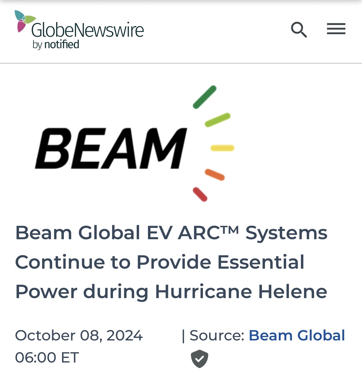 $Beam Global (BEEM.US)$