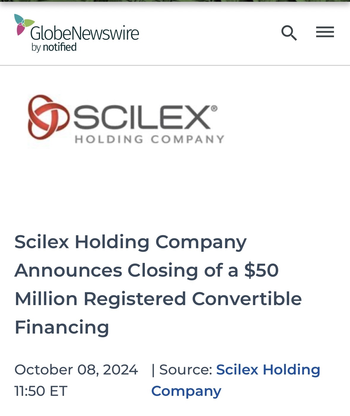 $Scilex Holding (SCLX.US)$