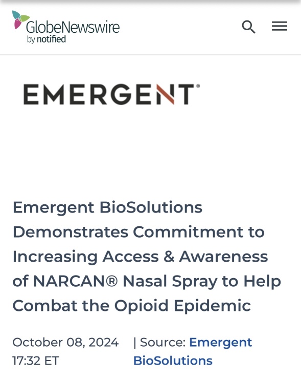 🚨Emergent BioSolutions News. 🚨