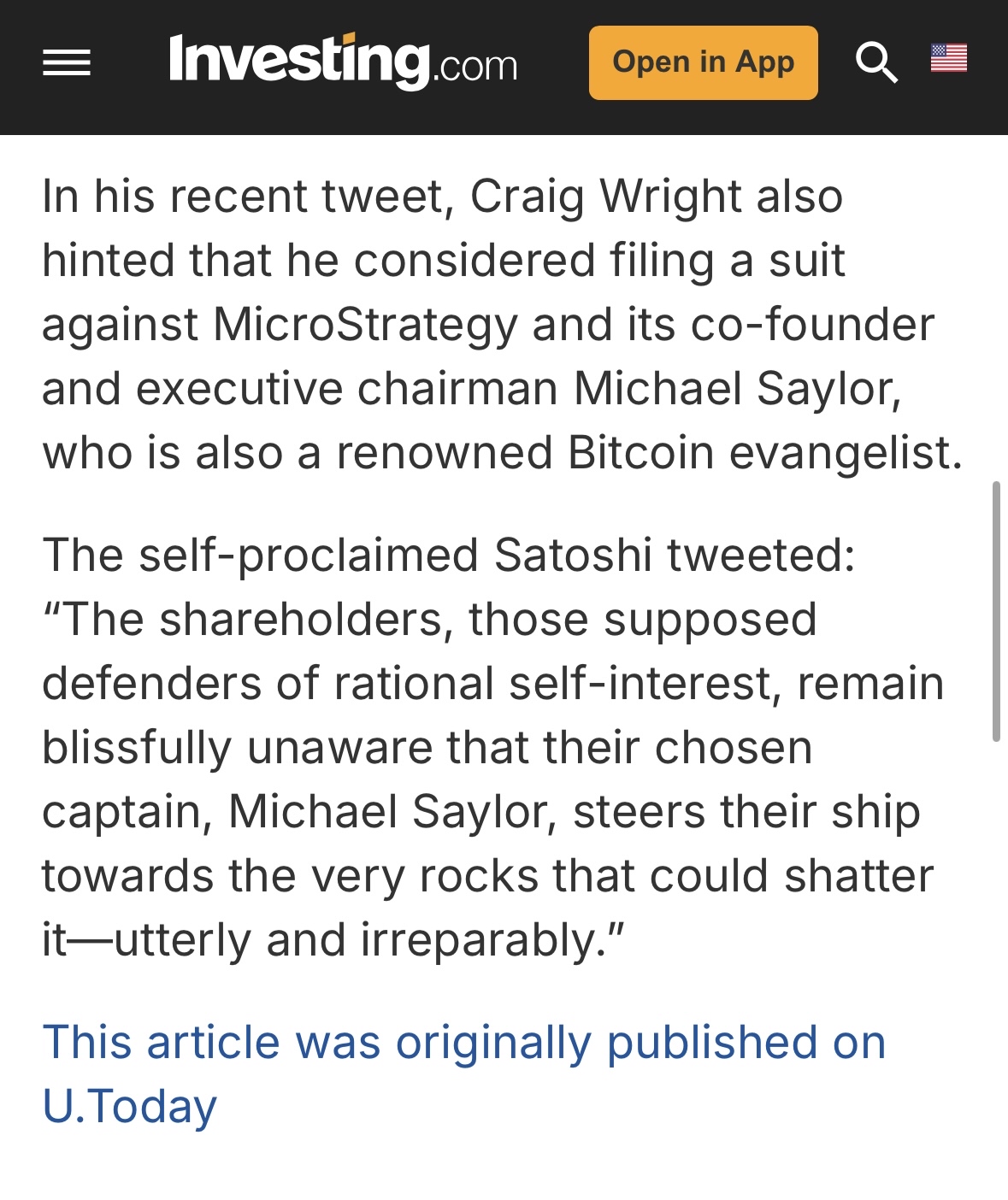 自封的中本聰 Craig Wright 對比特幣核心開發人員和Square提出了價值91.1億英鎊的訴訟。