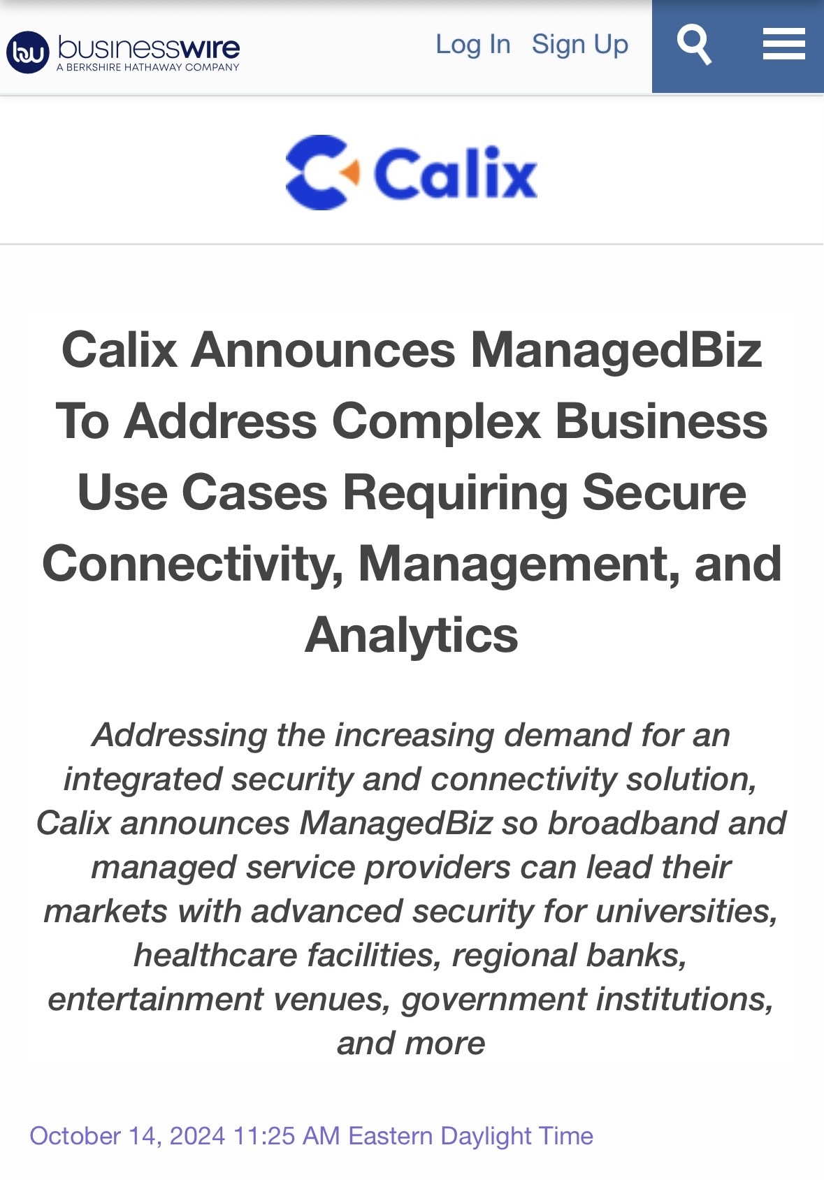 $Calix (CALX.US)$