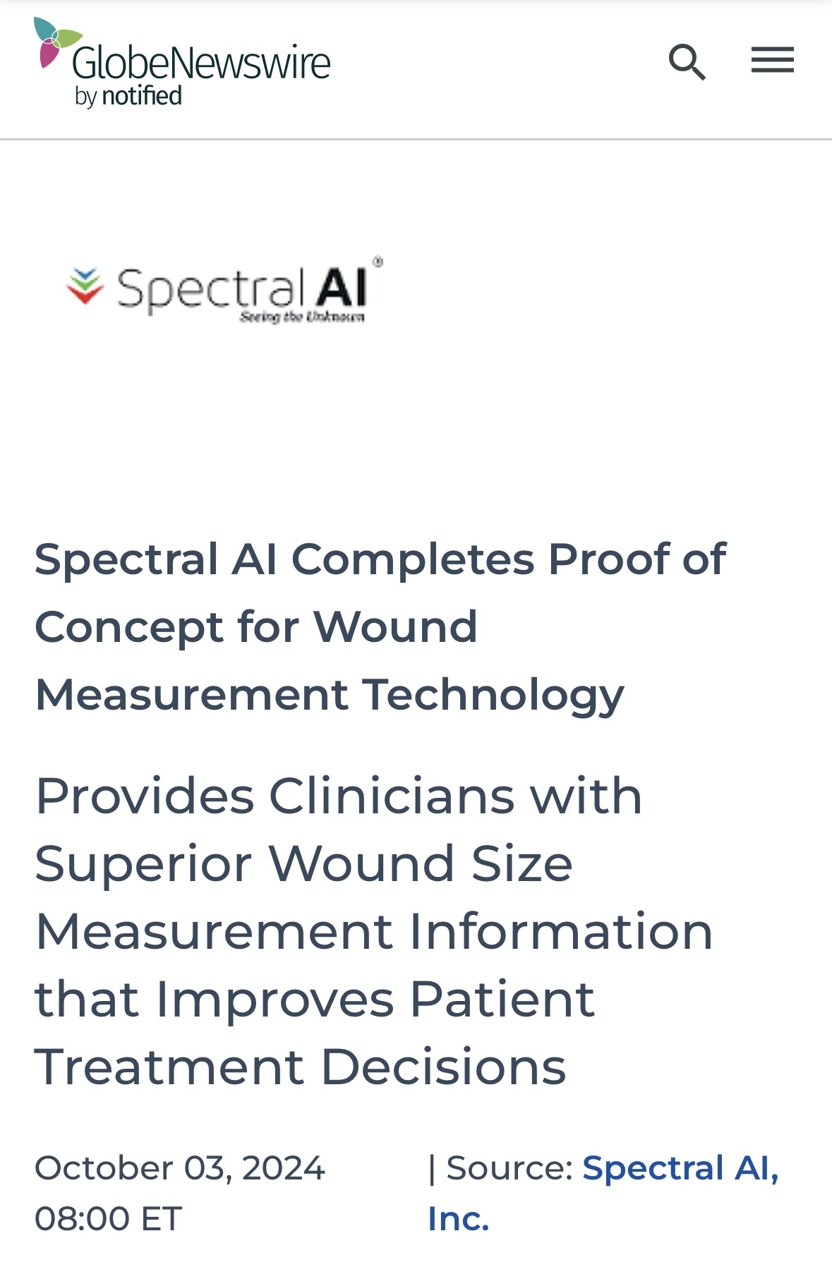 $Spectral AI (MDAI.US)$