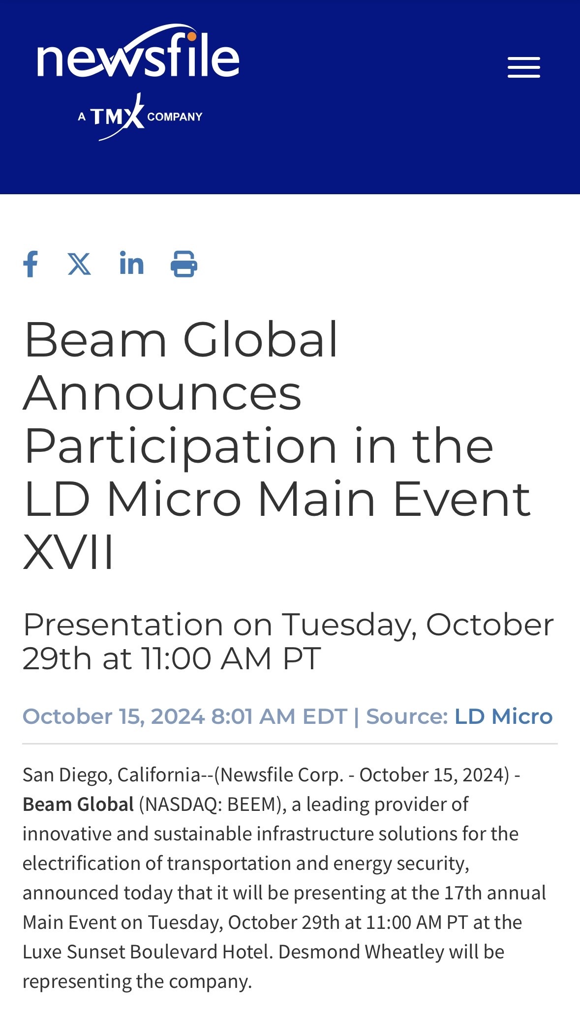 $Beam Global (BEEM.US)$