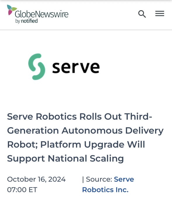 Serve Robotics 🤖🦾🦿