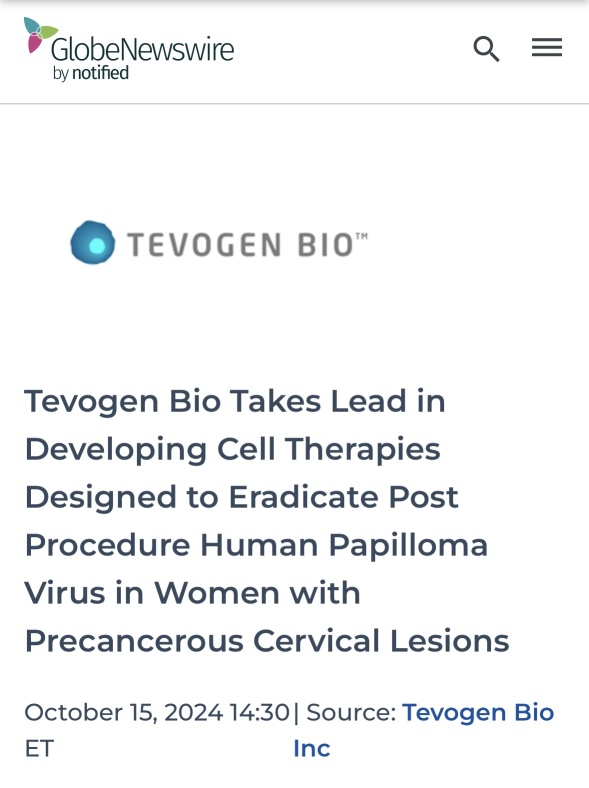 TEVOGEN BIO NEWS. 🚨🚨