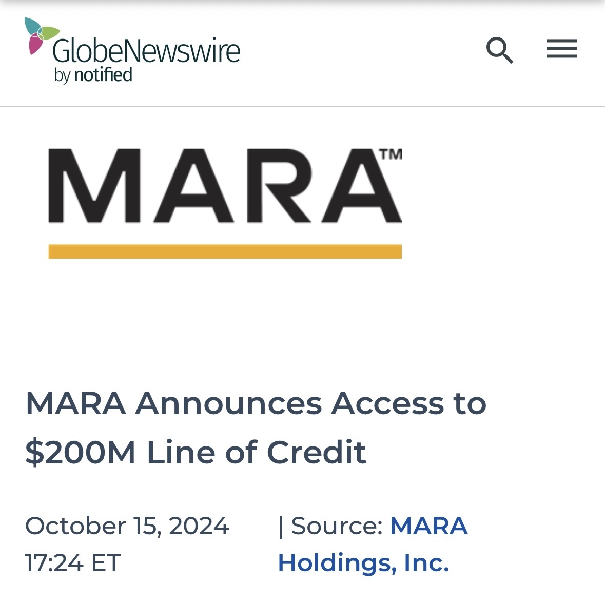 $MARA Holdings (MARA.US)$