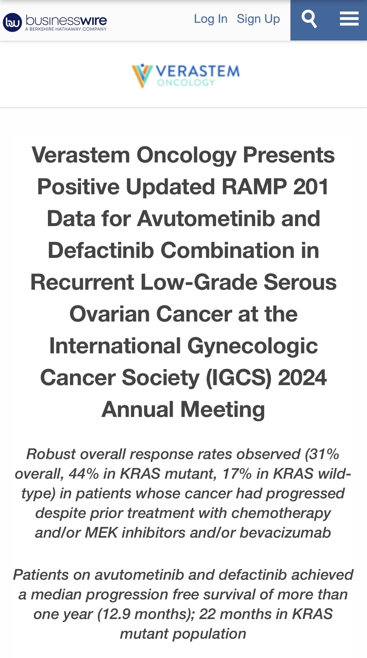 $Verastem (VSTM.US)$