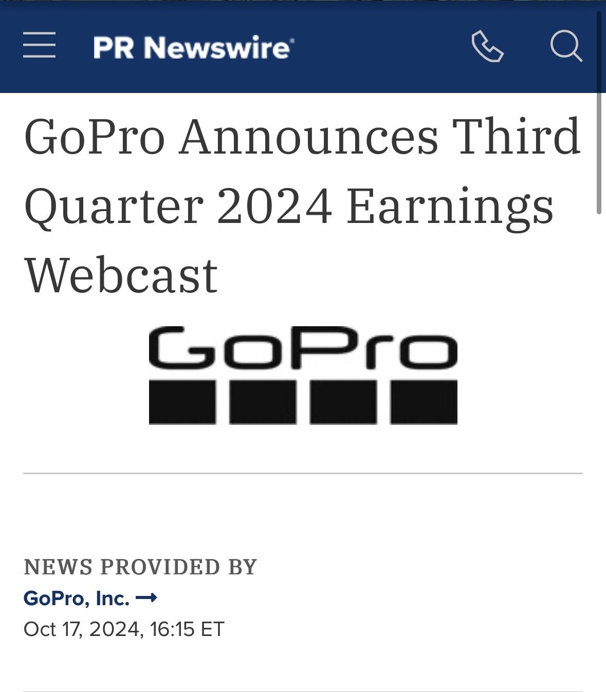 $GoPro (GPRO.US)$