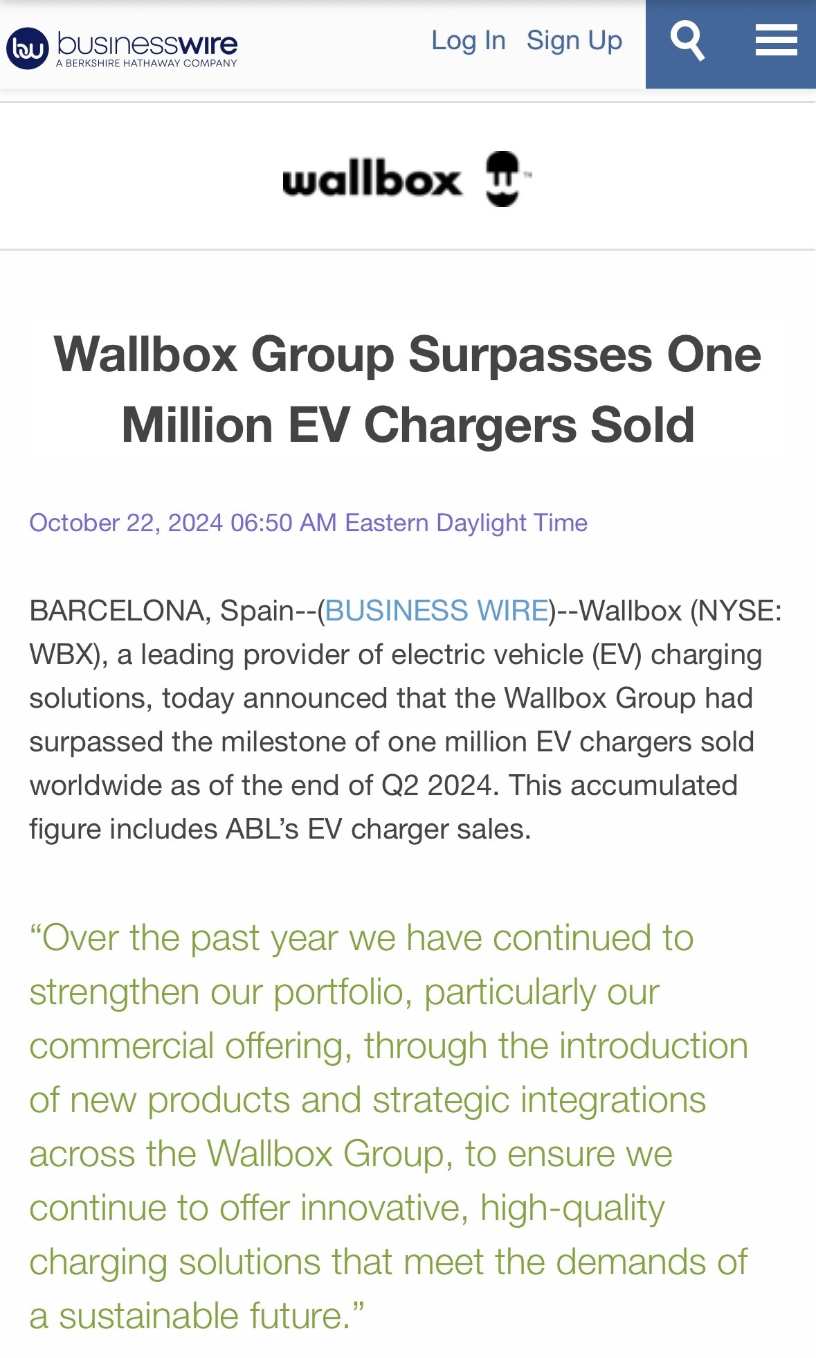 $Wallbox (WBX.US)$