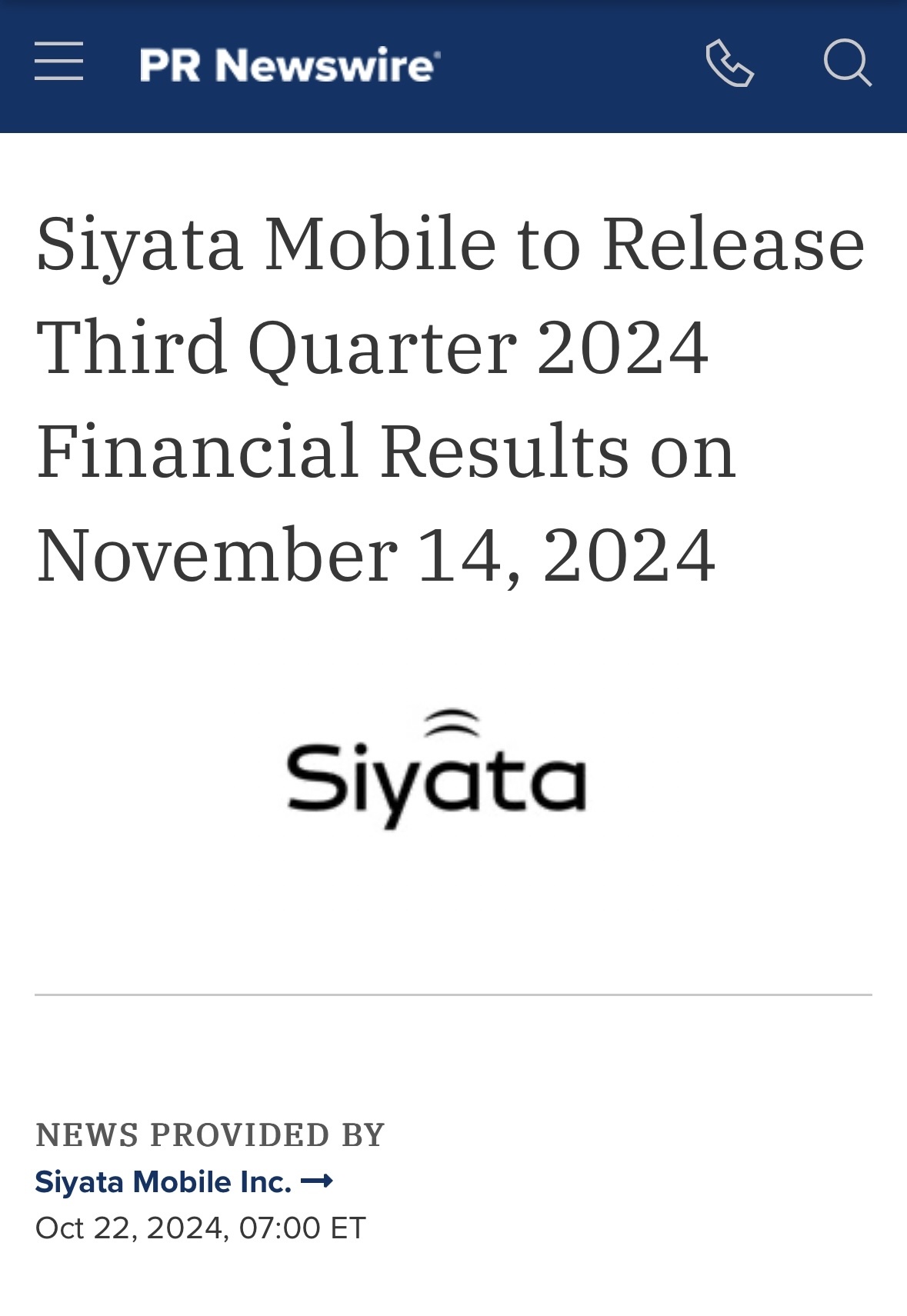 $Siyata Mobile (SYTA.US)$