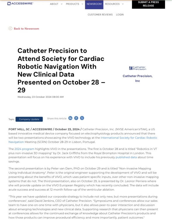 🚨 Catheter Precision News. 🚨