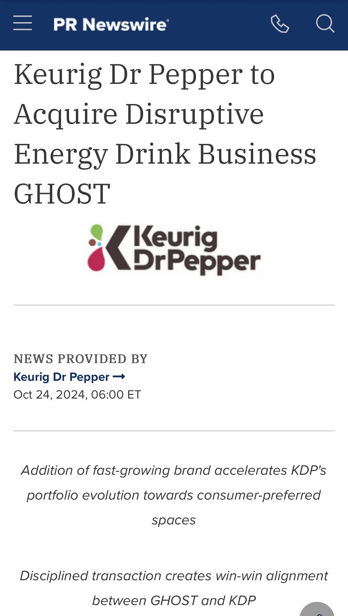 $Keurig Dr Pepper (KDP.US)$