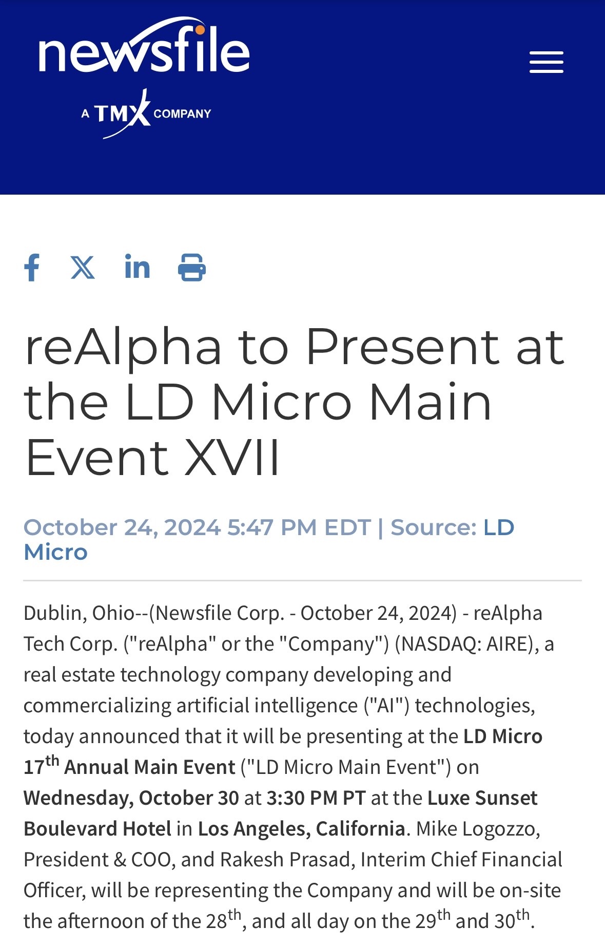 $reAlpha Tech (AIRE.US)$