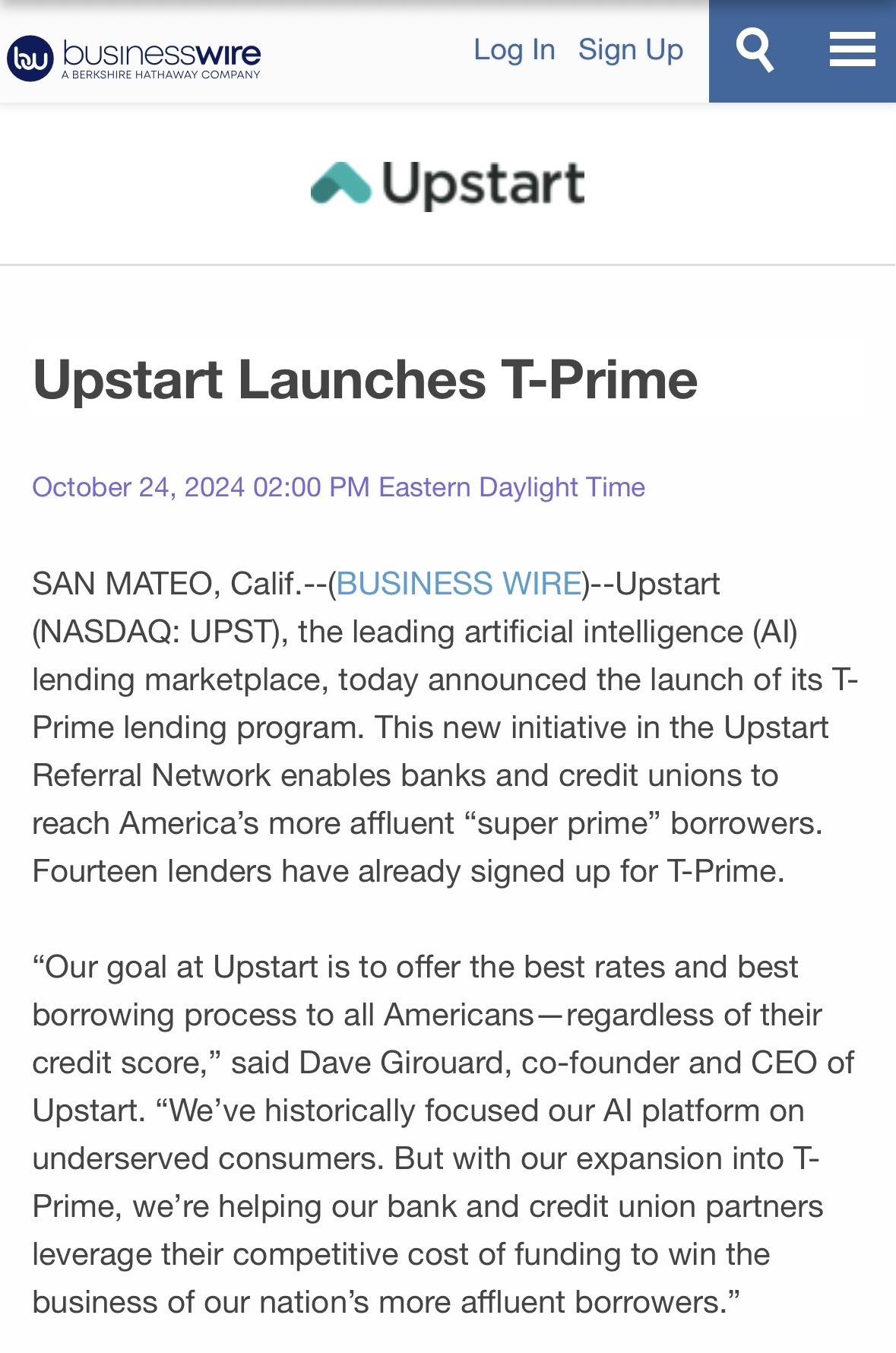 $Upstart (UPST.US)$