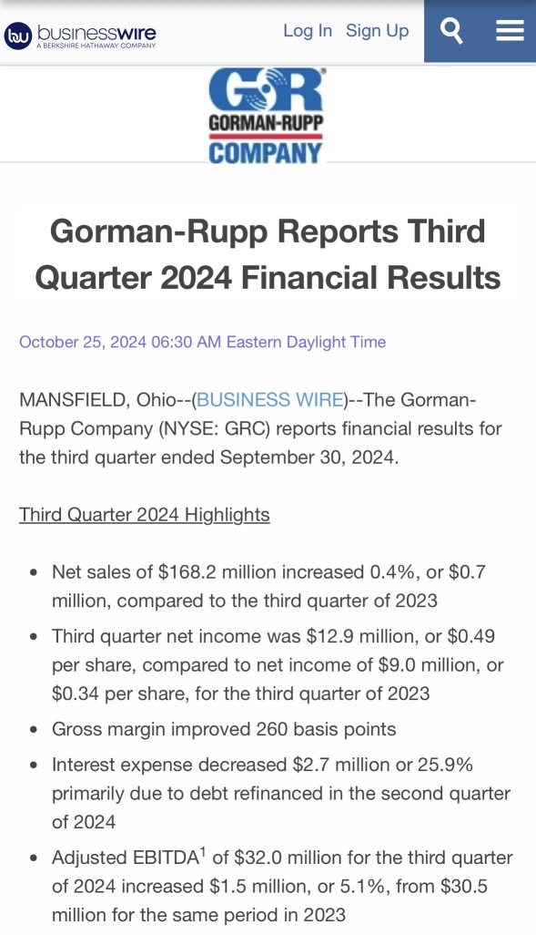 Great Company, Great Investment. Probably not a Day or Swing Trade situation. Long Term.