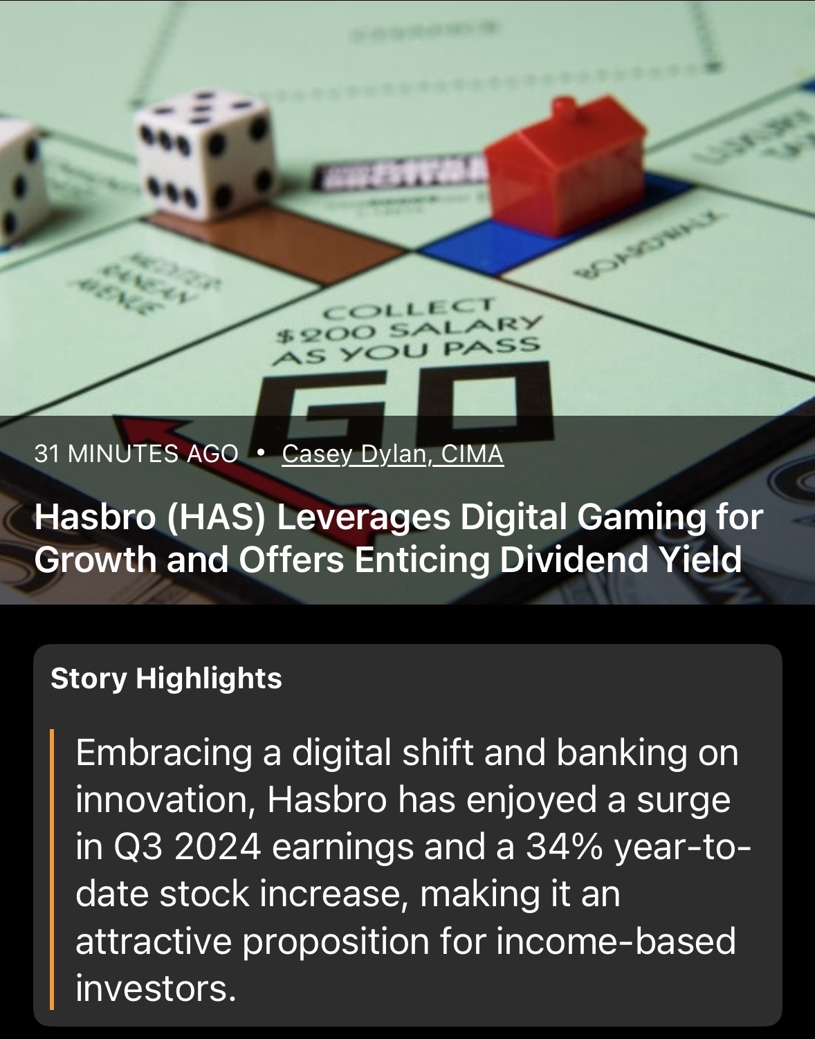 “Hasbro Leverages Digital Gaming for Growth and Offers Enticing Dividend Yield”