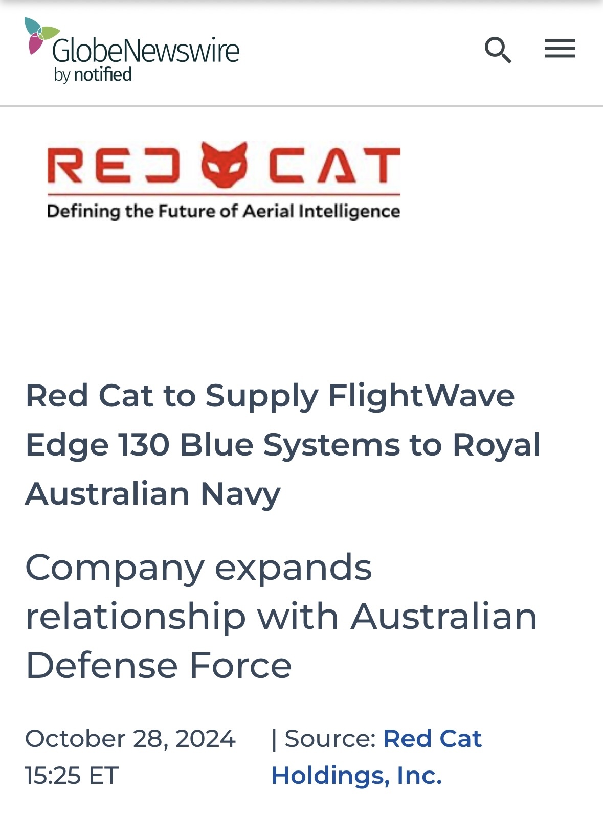 $Red Cat Holdings (RCAT.US)$