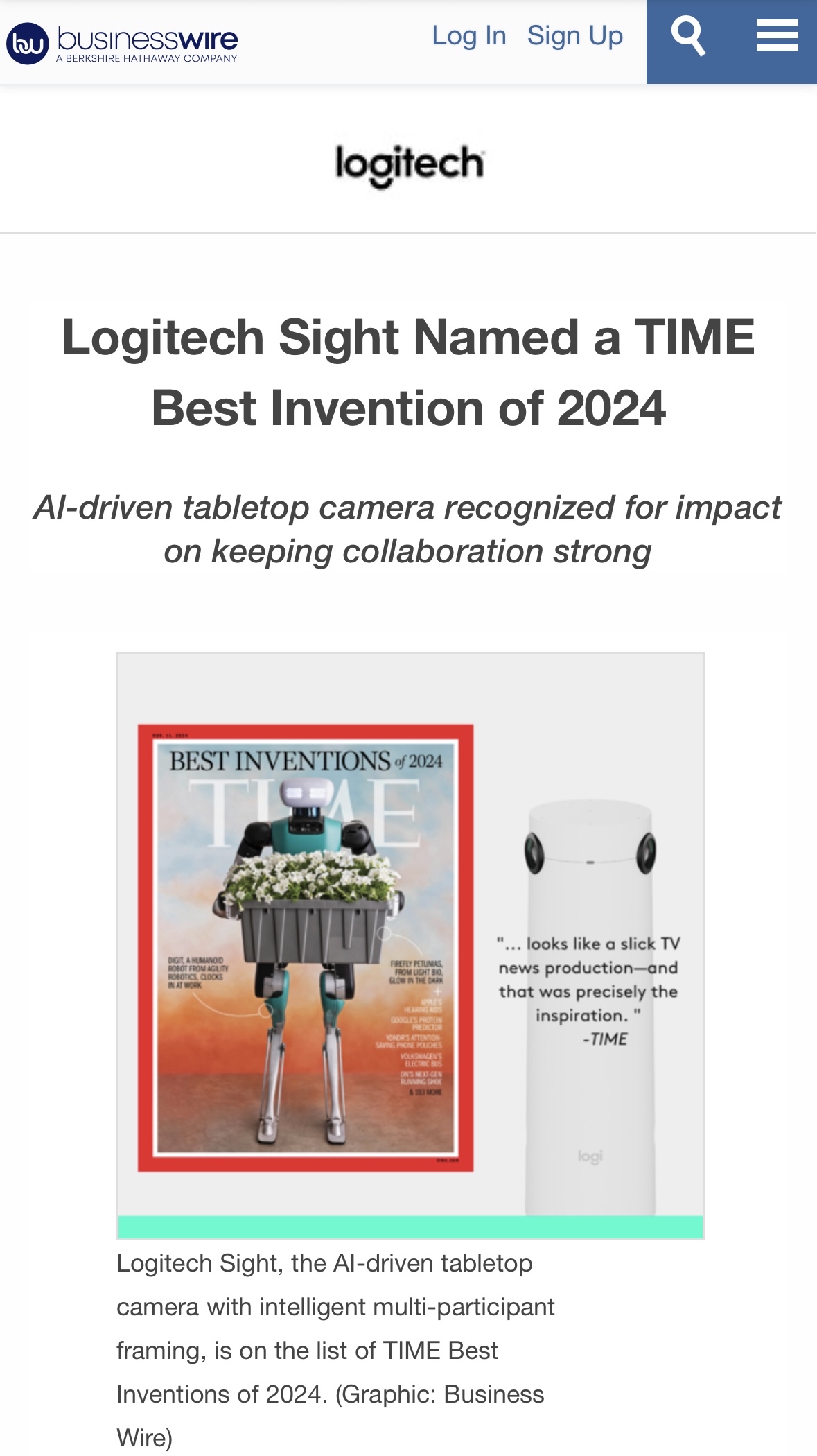 🎃 Logitech Sight Named a TIME Best Invention of 2024. 🎃