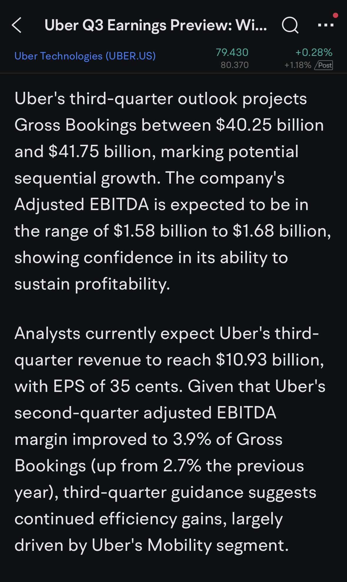 🚖 Earnings Preview.