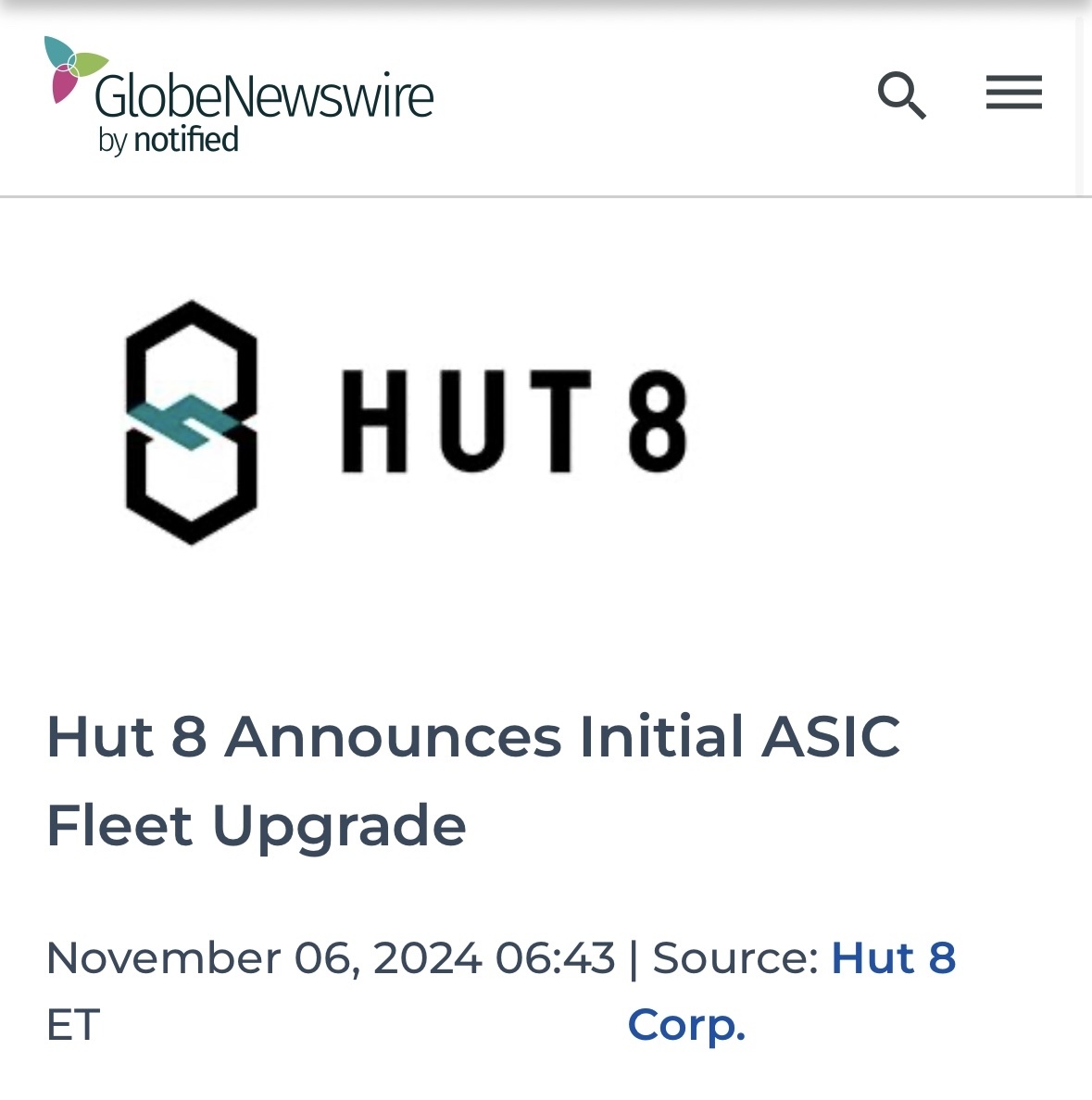 $Hut 8 (HUT.US)$