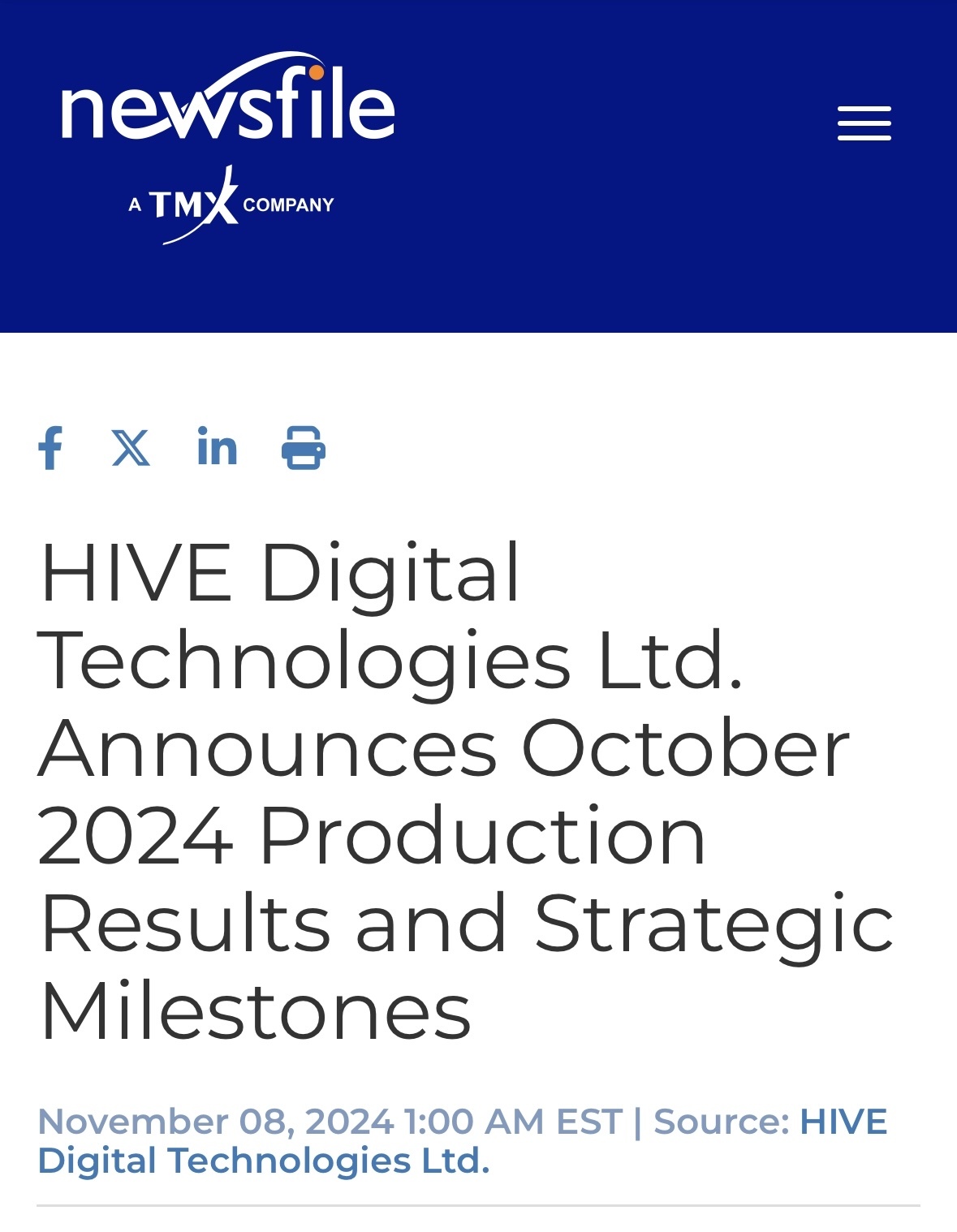 $HIVE Digital Technologies Ltd (HIVE.CA)$