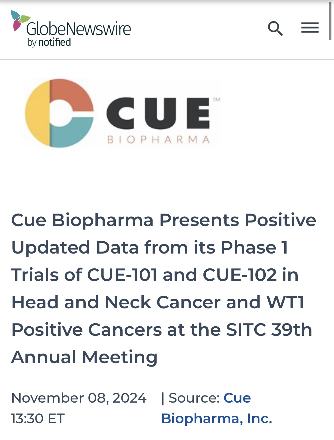 $Cue Biopharma (CUE.US)$