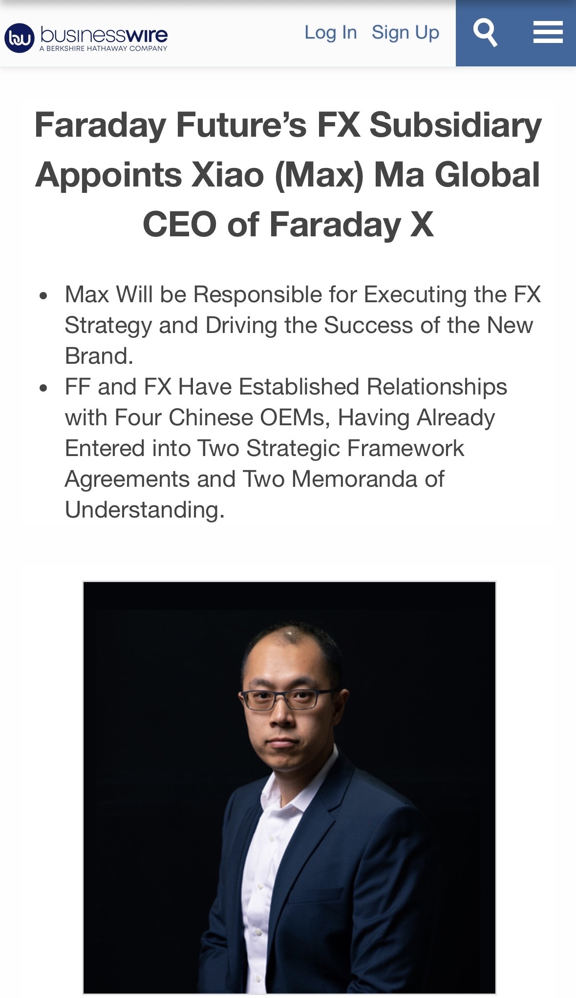 $Faraday Future Intelligent Electric Inc. (FFIE.US)$