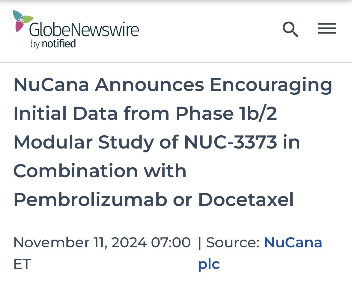 $NuCana (NCNA.US)$