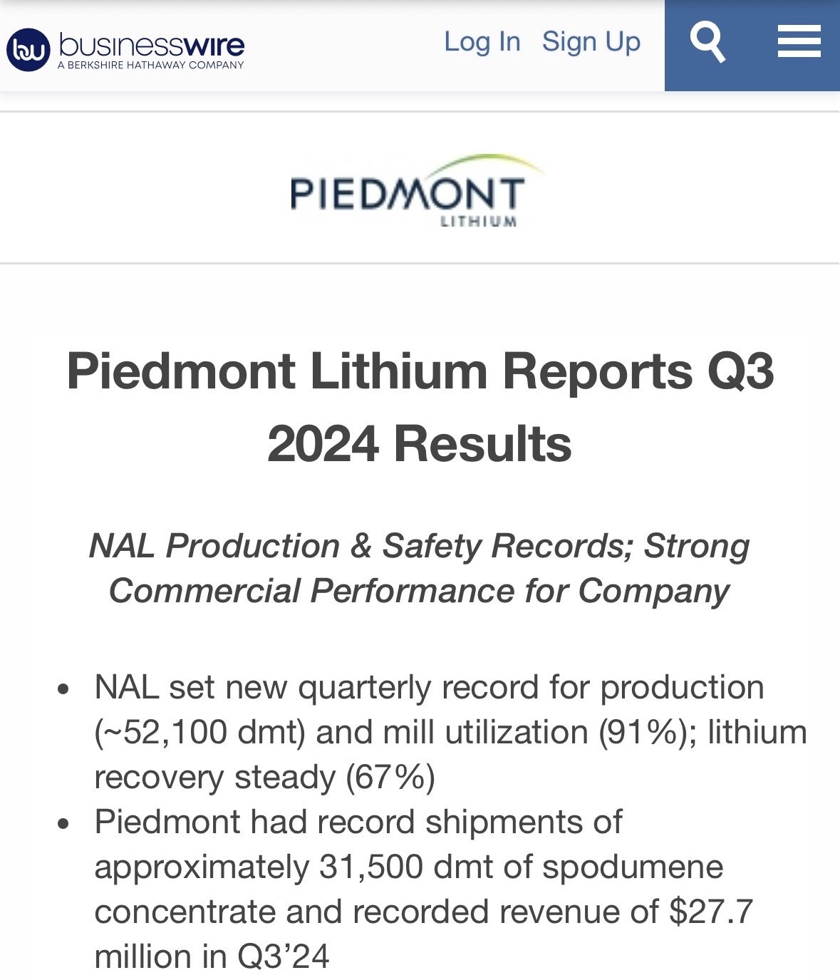 $Piedmont Lithium Inc (PLL.AU)$