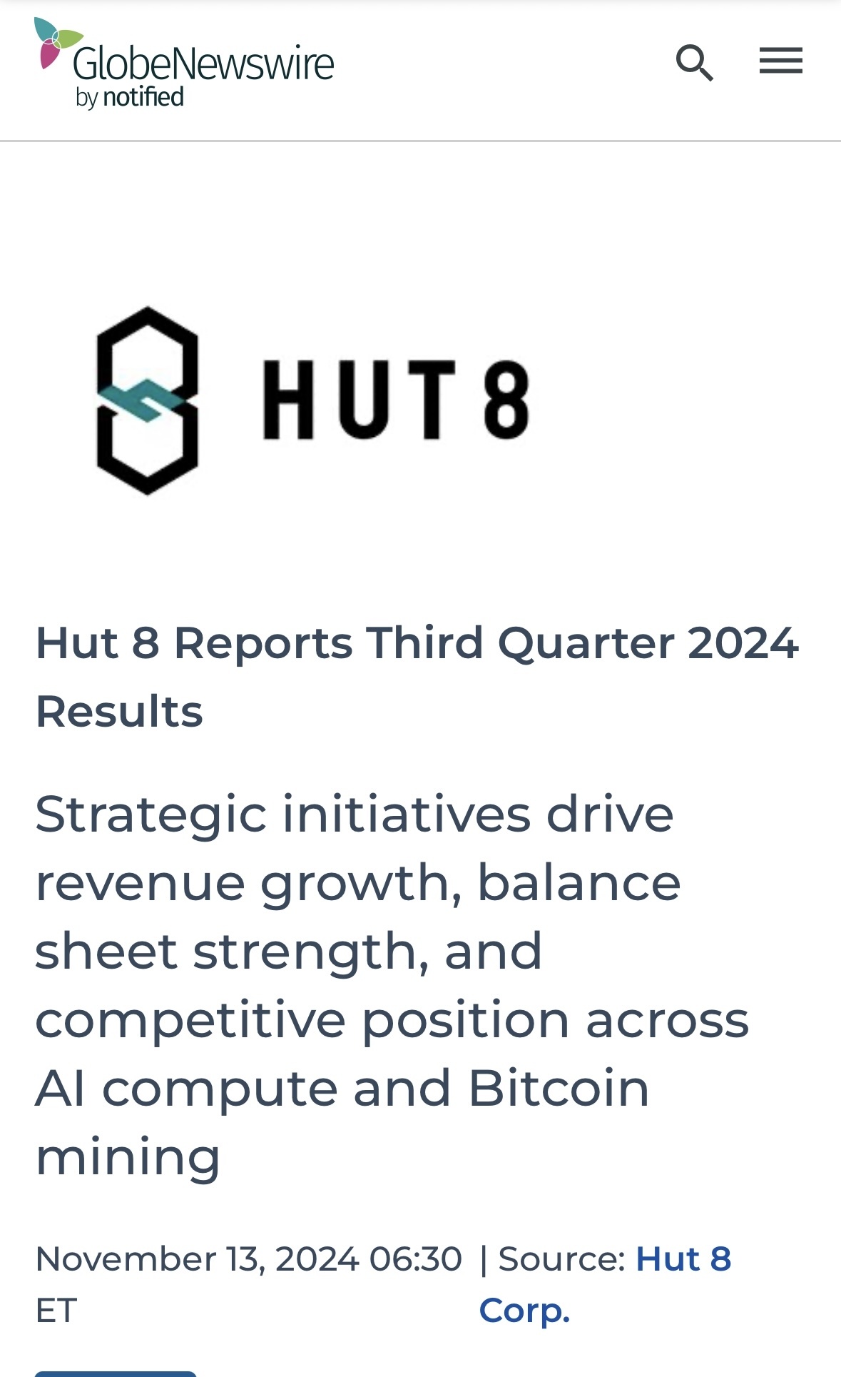 $Hut 8 (HUT.US)$