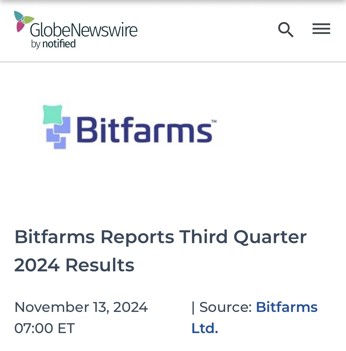 $Bitfarms (BITF.US)$