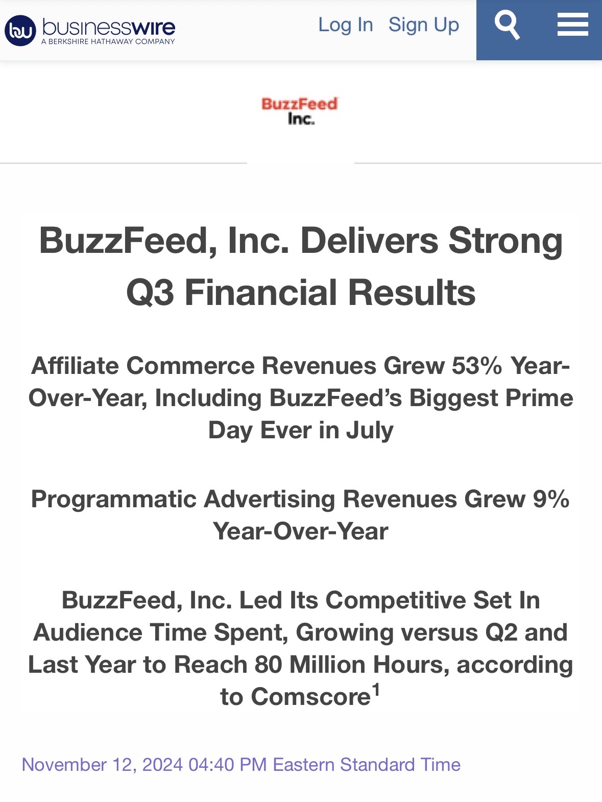 $Buzzfeed (BZFD.US)$