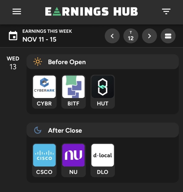 11/13/24 Earnings.