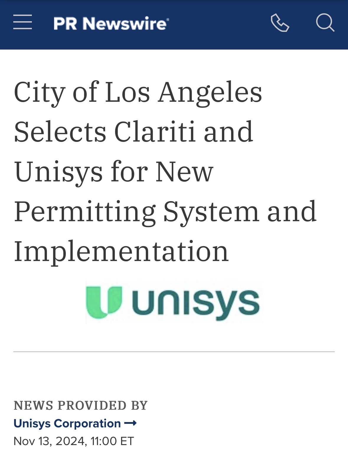 $Unisys (UIS.US)$