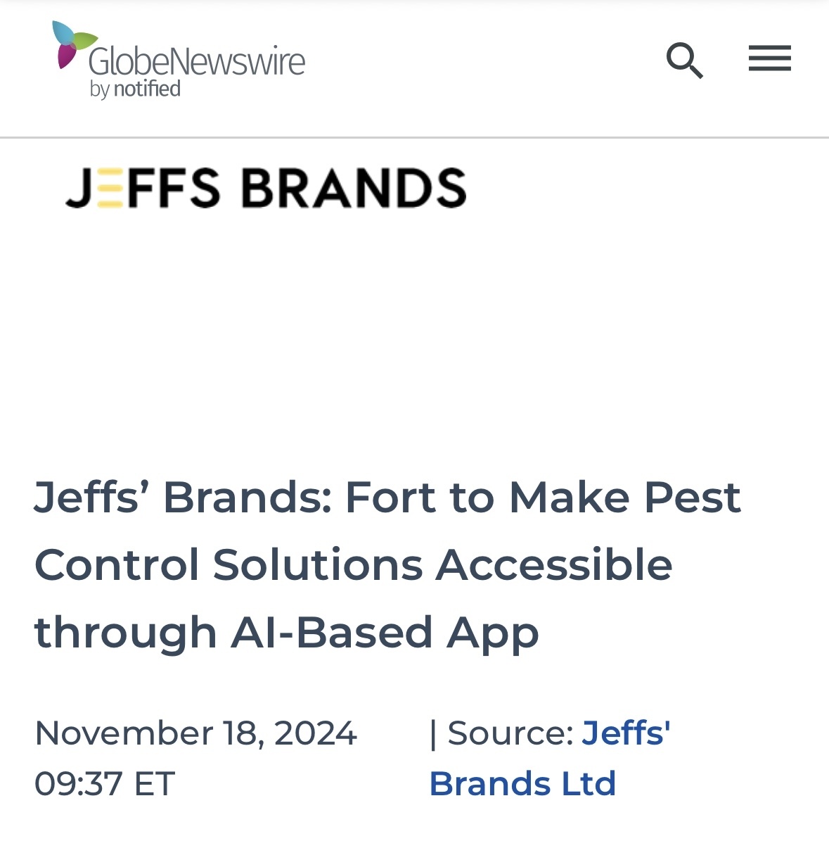 $Jeffs' Brands (JFBR.US)$