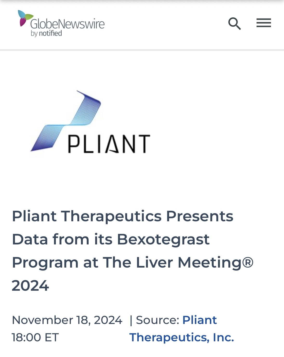 $Pliant Therapeutics (PLRX.US)$