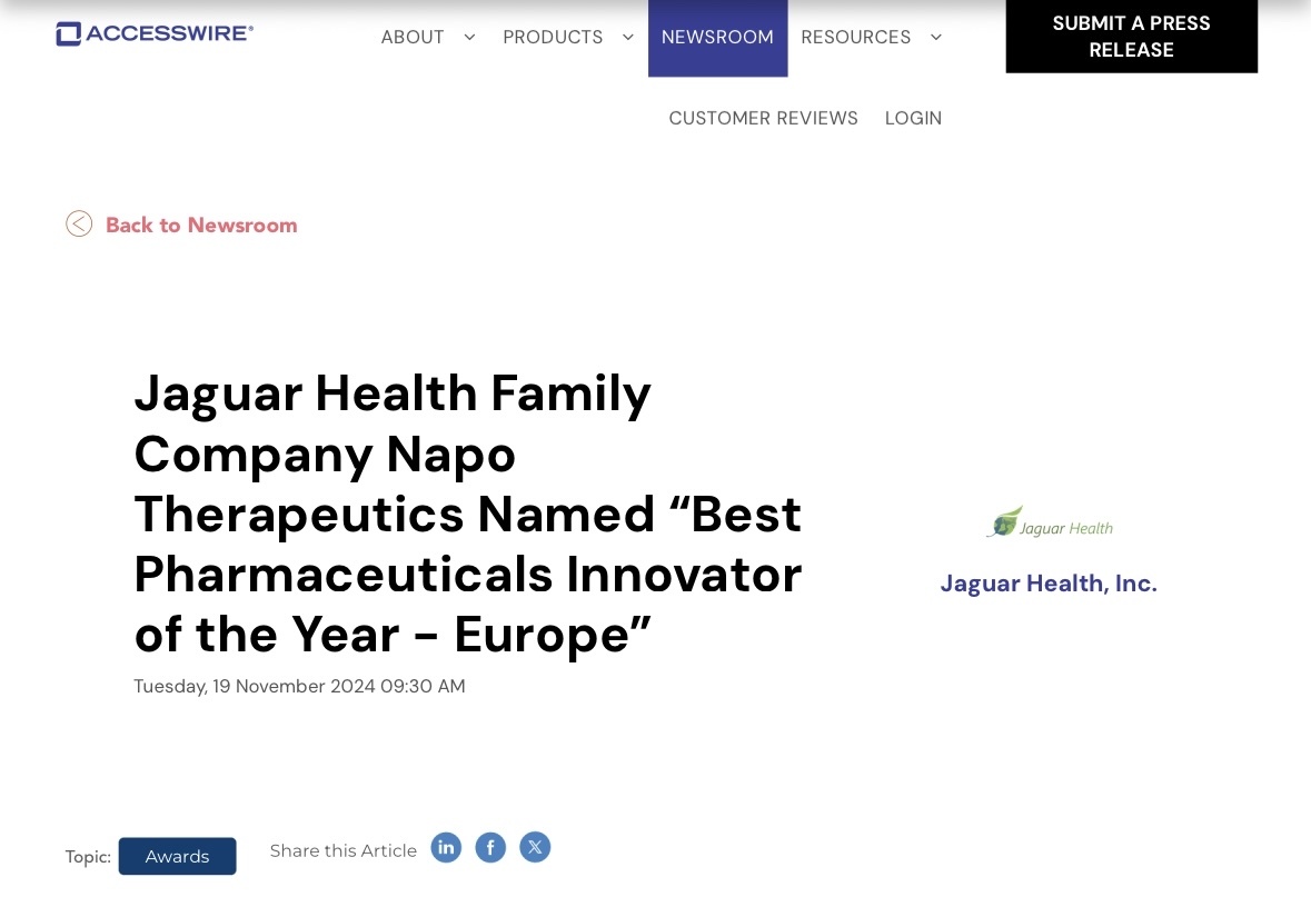 $Jaguar Health (JAGX.US)$