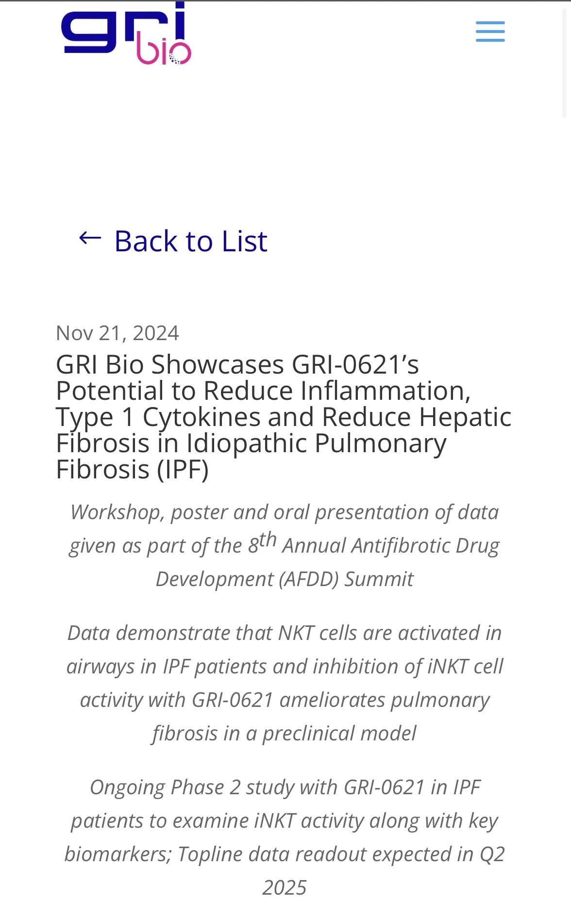 $GRI Bio (GRI.US)$