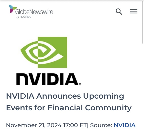 NVIDIA Announces Upcoming Events for Financial Community